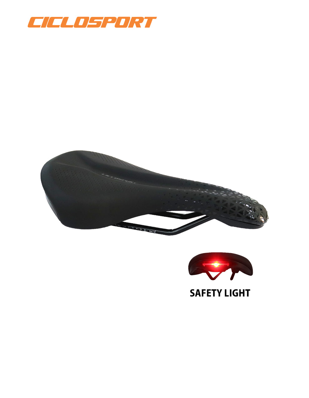 CICLOSPORT SADDLE WITH REAR LIGHT