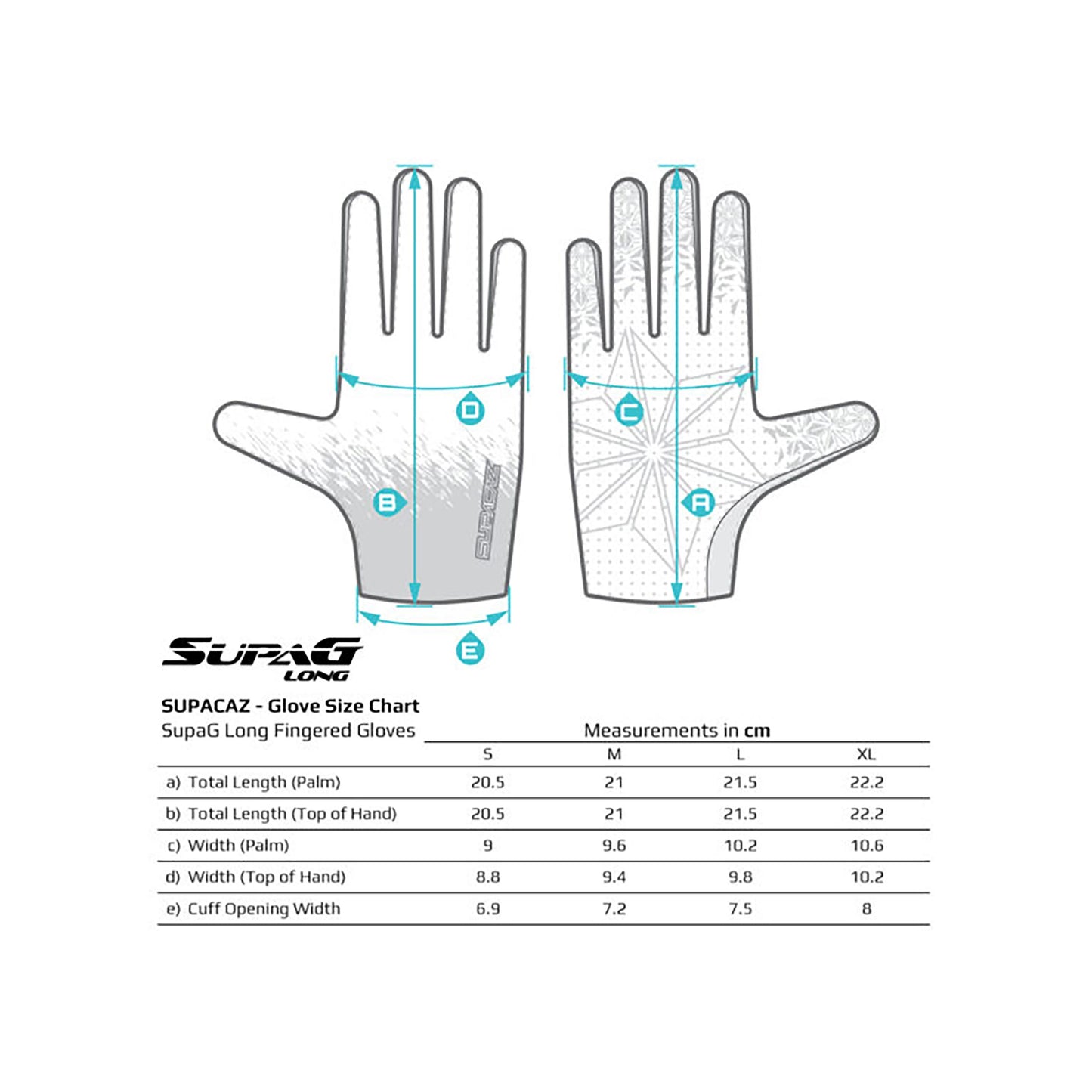SupaG Clarino Long Cycling Gloves – Black/Gold