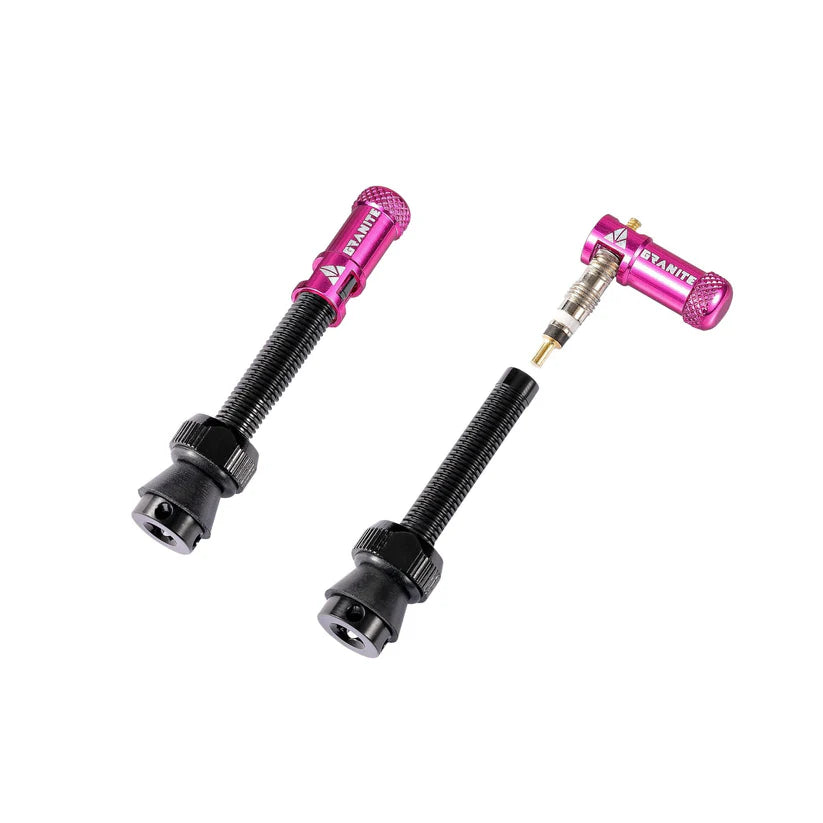 Granite Juicy Nipple Presta Valve Cap and Stem Set - 44mm