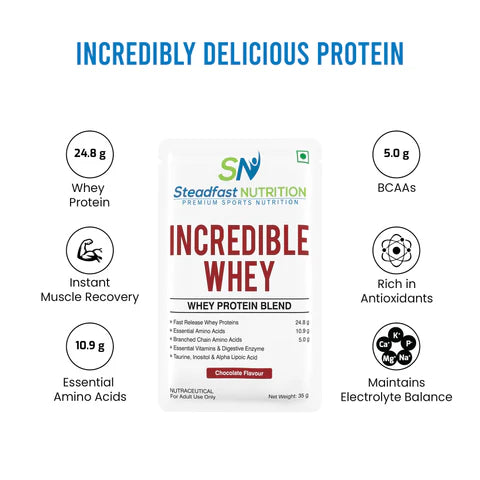 STEADFAST NUTRITION INCREDIBLE WHEY (6 SACHET PACK)