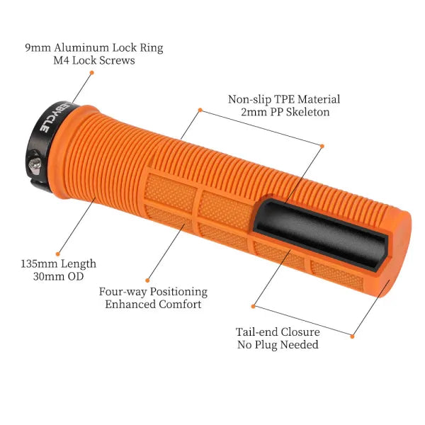 LEBYCLE Bike Handlebar Grip Lock-On