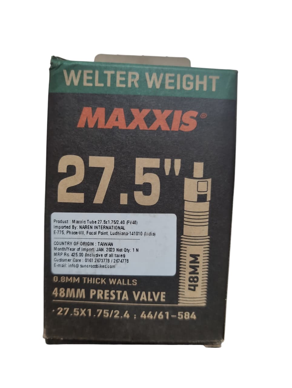 Maxxis Bicycle Tube 27.5" Presta 48mm (1.75/2.40 & 2.20/2.50)