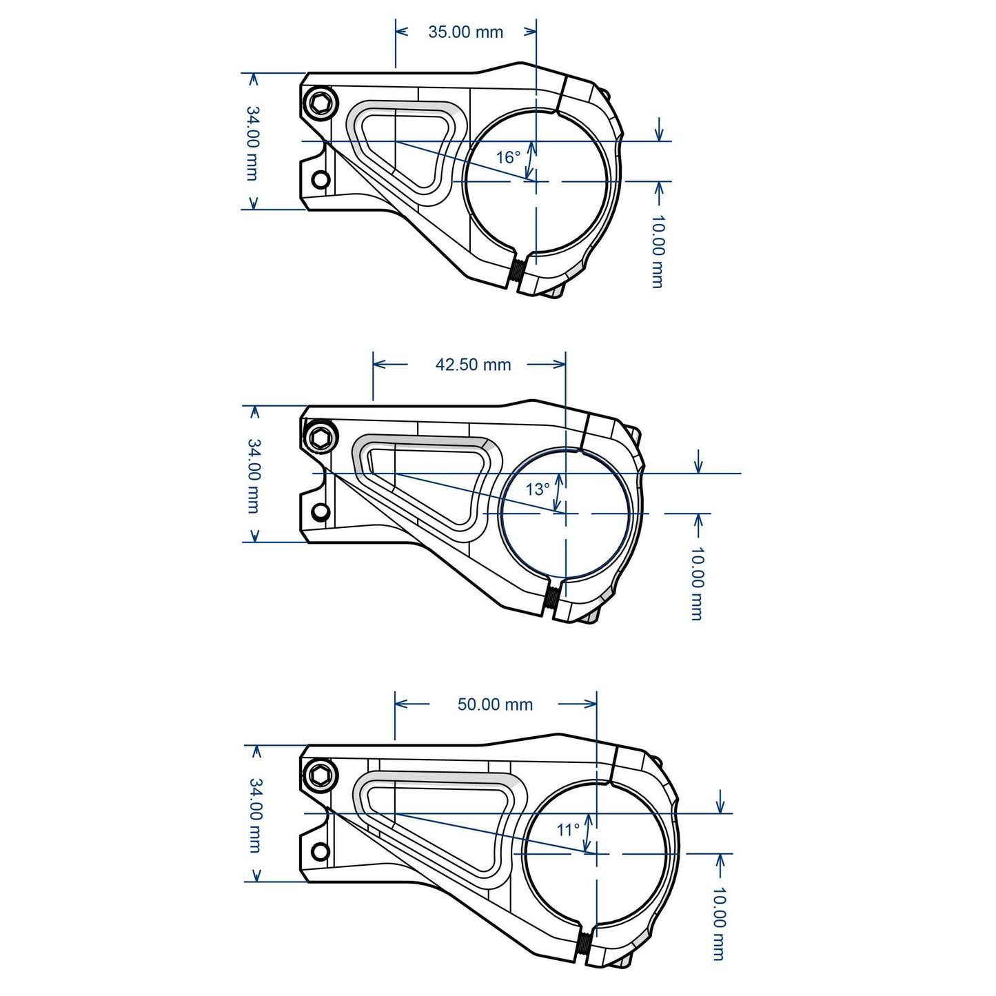 FUNN EQUALIZER Stem Ø35 – 35mm | ±10mm Rise/Drop | Black