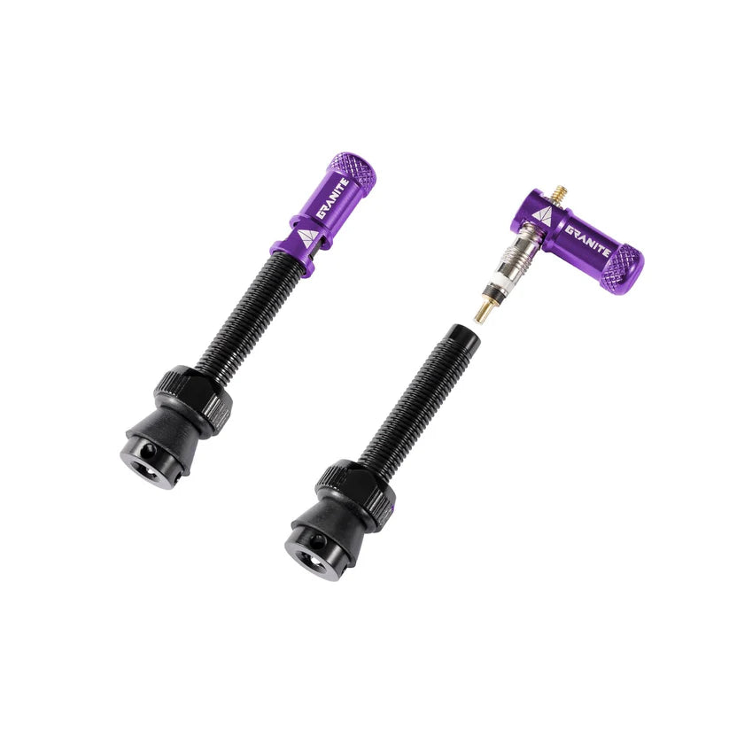 Granite Juicy Nipple Presta Valve Cap and Stem Set - 44mm