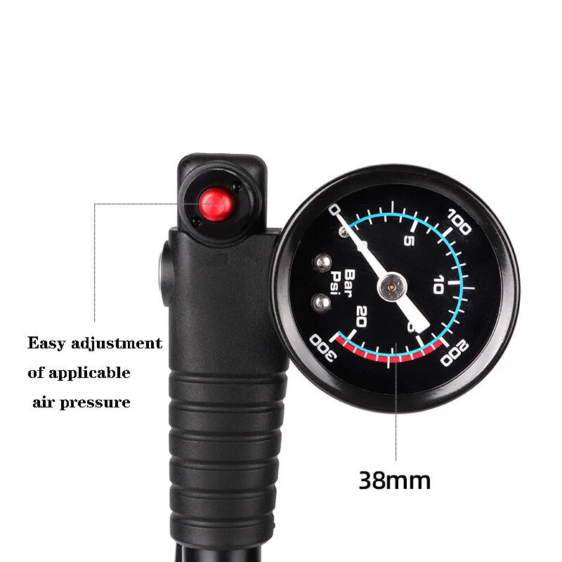 300 PSI Shock Pump for MTB Forks & Rear Shocks - Bleeder Valve