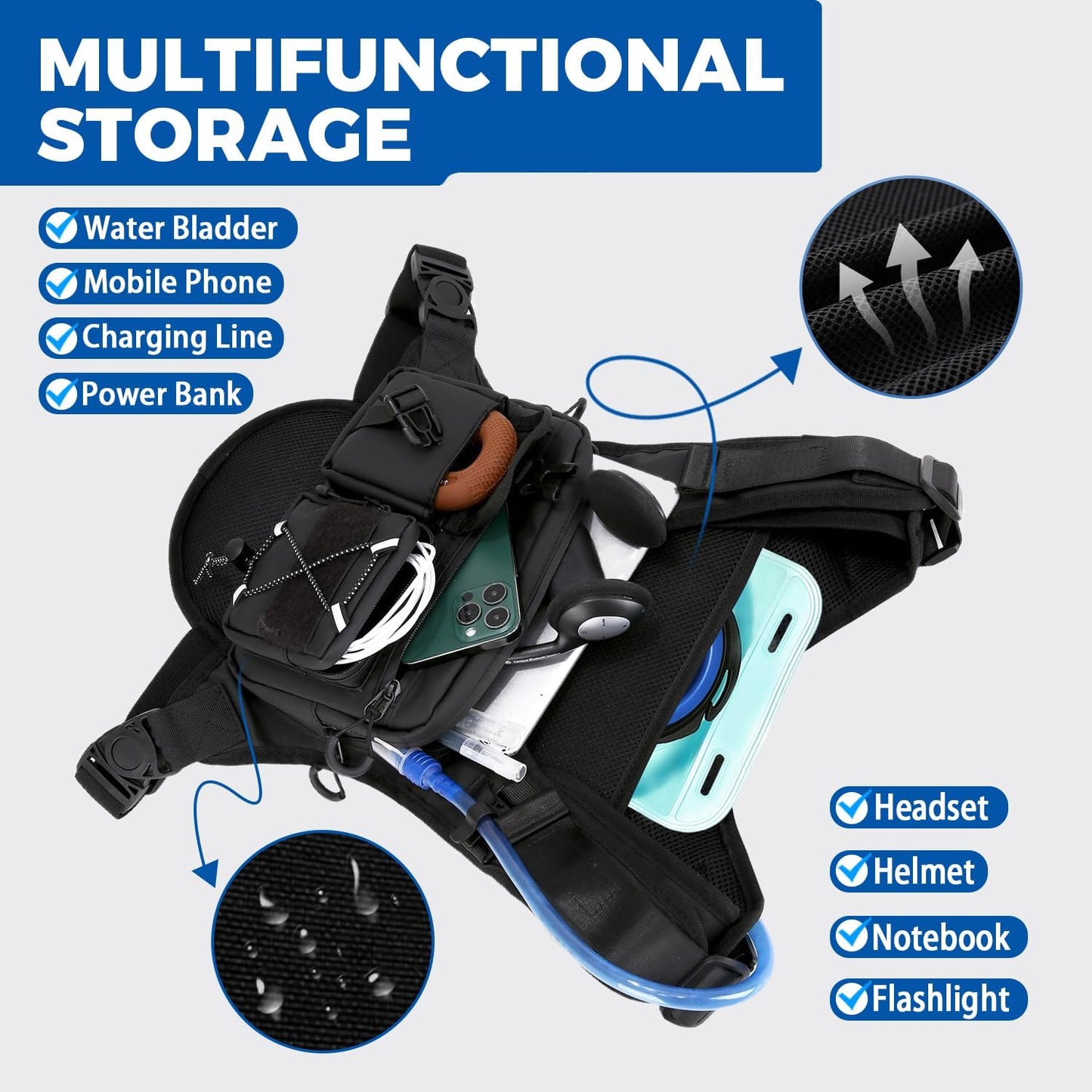 Hydration Vest Backpack with 2L Water Bladder (BRAND NEW)