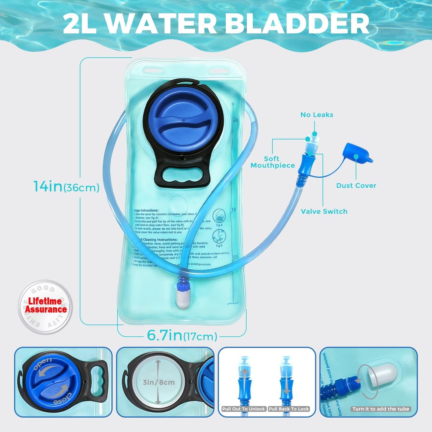 Hydration Vest Backpack with 2L Water Bladder (BRAND NEW)