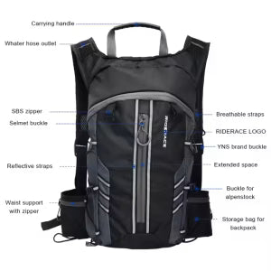 Ultralight Cycling Hydration Backpack - Water Resistant Nylon